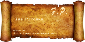 Fias Piroska névjegykártya