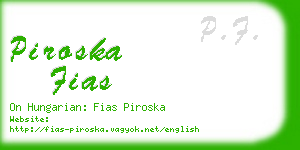 piroska fias business card